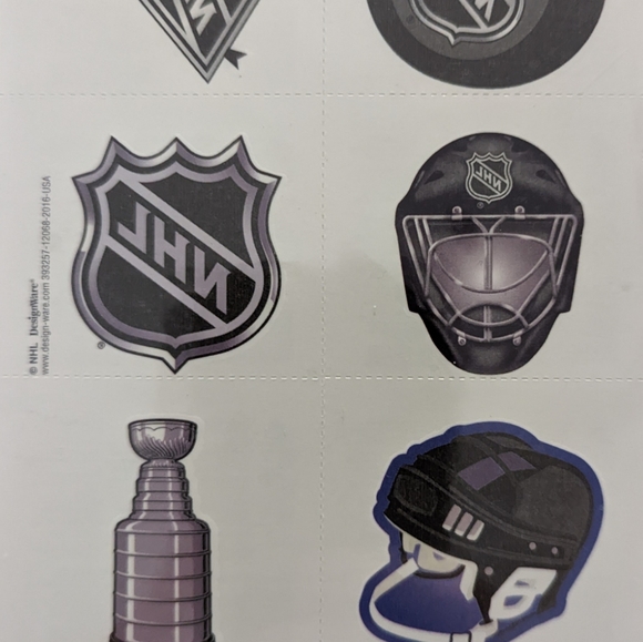 NHL Hockey Qty 8 Pack Peel And Stick Temporary Tattoos - Picture 3 of 4